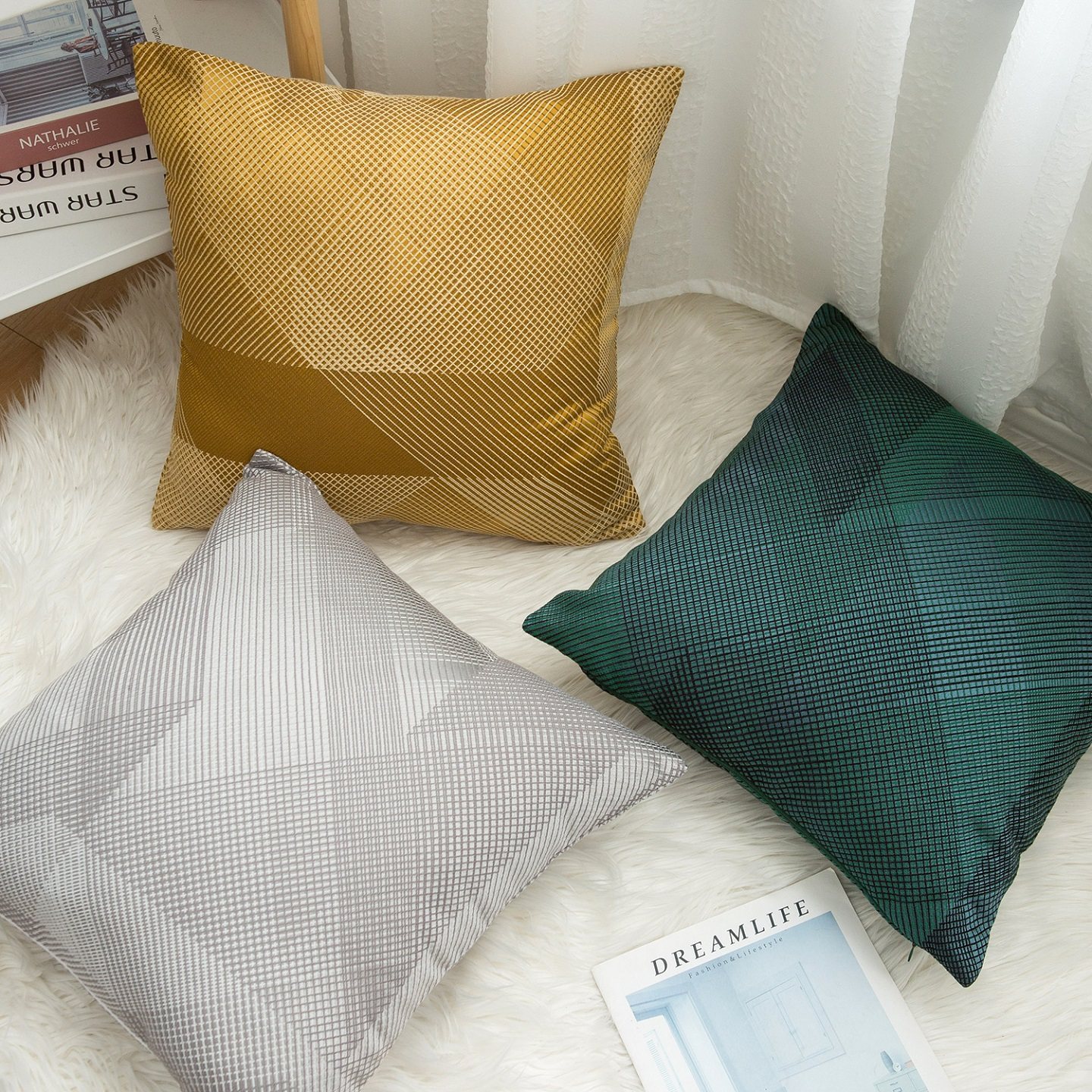 2025新款沙发抱枕套不含芯45加厚大靠背靠枕床头靠垫套双面花纹,居家布艺,靠垫/抱枕,淘宝优惠券,粉丝福利购,淘宝优惠卷