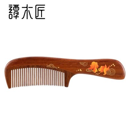 谭木匠金玉满堂 天然木梳梳子女士专用长发头皮经络按摩护发护理