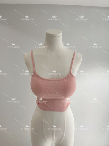 现货5个颜色~韩国代购东大门简约基础款U领打底吊带背心(无胸垫）