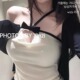 纯欲风性感辣妹蝴蝶结吊带背心女修身 现货 韩国代购 显瘦上衣