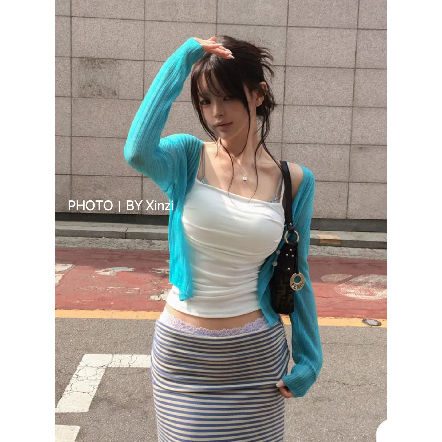 韩式修身薄款针织开衫女防晒