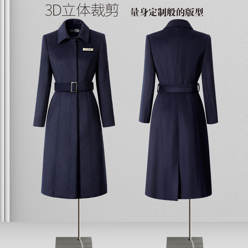 职业呢子大衣工作服女冬毛呢外套加棉加厚售楼部案场客服酒店工装