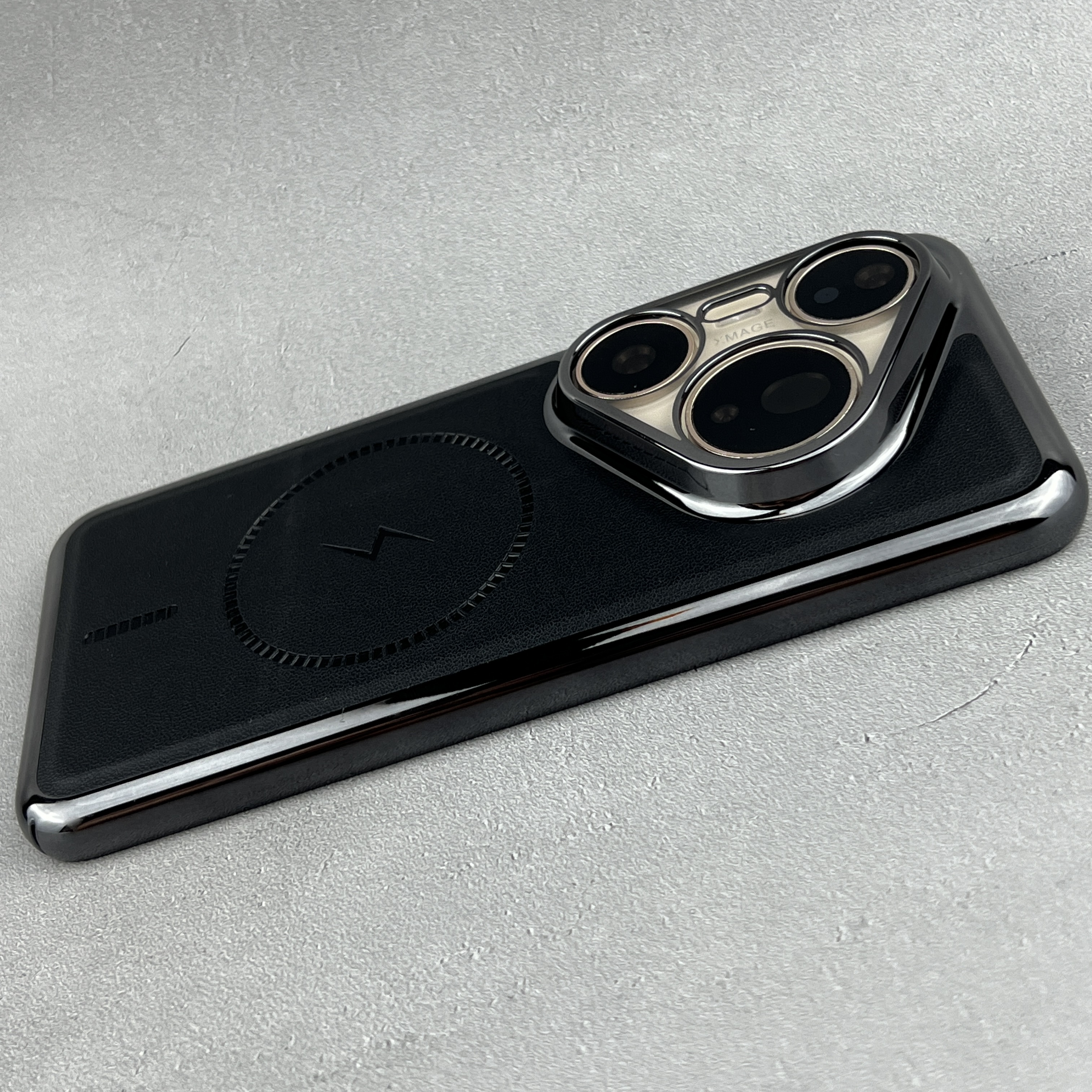 适用华为Pura 80 Pro手机壳黑色闪电细圈磁吸皮纹mate70保护套男女Mate 60 PROP80UItra高级感70pro硬P70