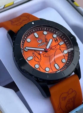 代购Pok&eacute;mon Center Fossil化石宝可梦联名小火龙橙色表