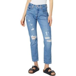 耐磨蓝色破洞日常休闲女裤 修身 Levis李维斯女士牛仔裤 代购