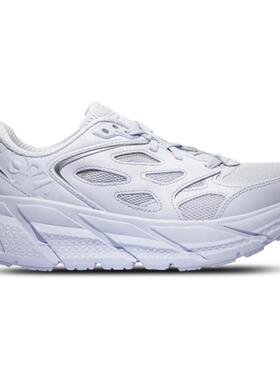 代购Hoka OneOne男士跑鞋缓震轻便耐磨支撑性强白色网面材质