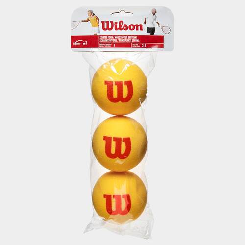 代购Wilson威尔胜网球低弹跳柔软易击打初学者适用泡沫材质黄色