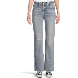 显瘦浅蓝破洞日常街头女裤 修身 Levis李维斯女士牛仔裤 代购