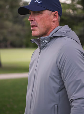 代购kjus男士高尔夫防风防水隔热Atmosphere海军蓝运动夹克2025