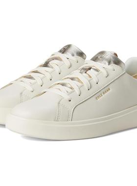 代购Cole Haan板鞋女舒适透气耐用轻便白色系带厚底简约户外通勤