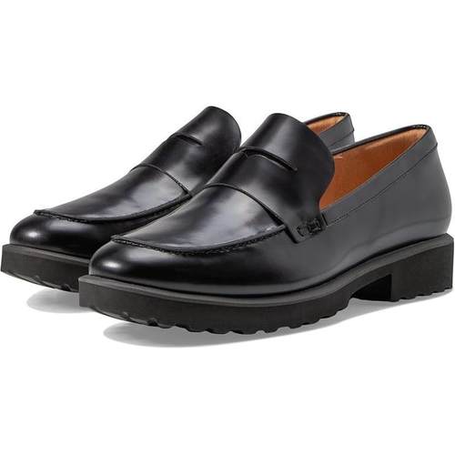 代购Cole Haan女士乐福鞋舒适轻便软底透气黑色皮质圆头套脚通勤