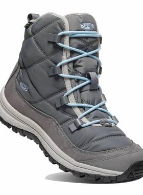 代购KEEN女士雪地靴防水保暖防滑户外靴高帮系带徒步鞋