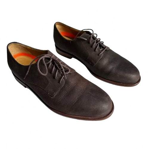 代购Cole Haan男士正装皮鞋透气轻便舒适耐用系带圆头深色平跟