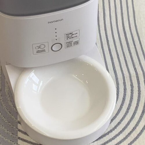 智能自动喂食器白色陶瓷盘碗平替猫咪狗通用霍~曼可以平替