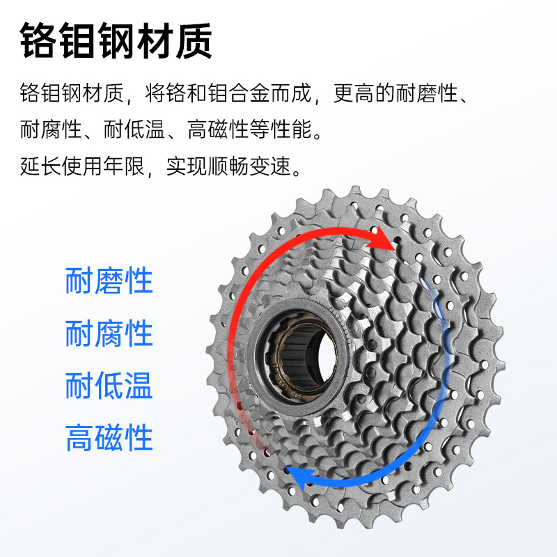 山地自行车飞轮旋式旋飞公路车单车通用7速8速9速后飞轮配件大全