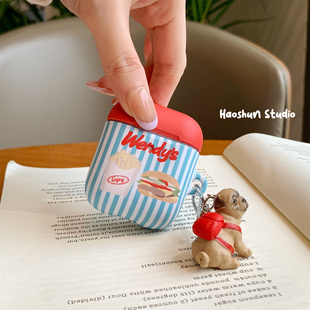 周末午餐适用于Airpodspro2代菲林磨砂耳机壳AirPods4硬壳耳机套aipods2/AirPodspro2苹果airpods3小众保护套