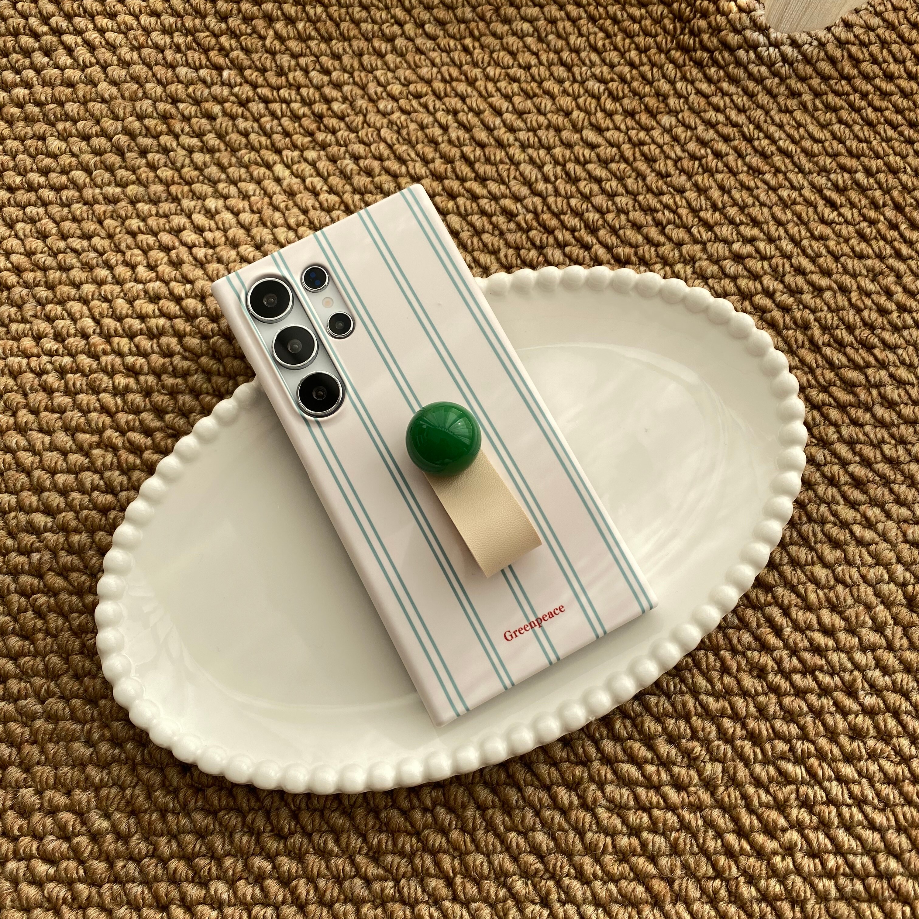 草绿线条适用于三星S25Ultra磨砂菲林硬壳S23+小众S21Ultra半包s22手机壳S21/s23ultra三星s24+保护套创意s26