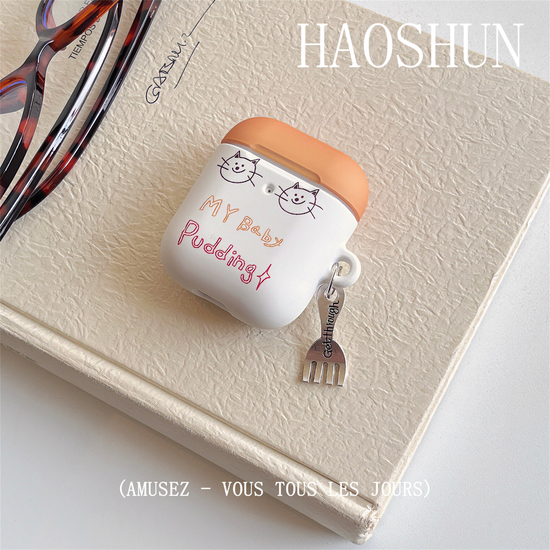 猫咪英文适用于Airpods3代保护套airpods2耳机套aipods4代蓝牙airpodspro2代可爱卡通磨砂菲林硬壳耳机壳,3C数码配件,耳机保护套,淘宝优惠券,粉丝福利购,淘宝优惠卷