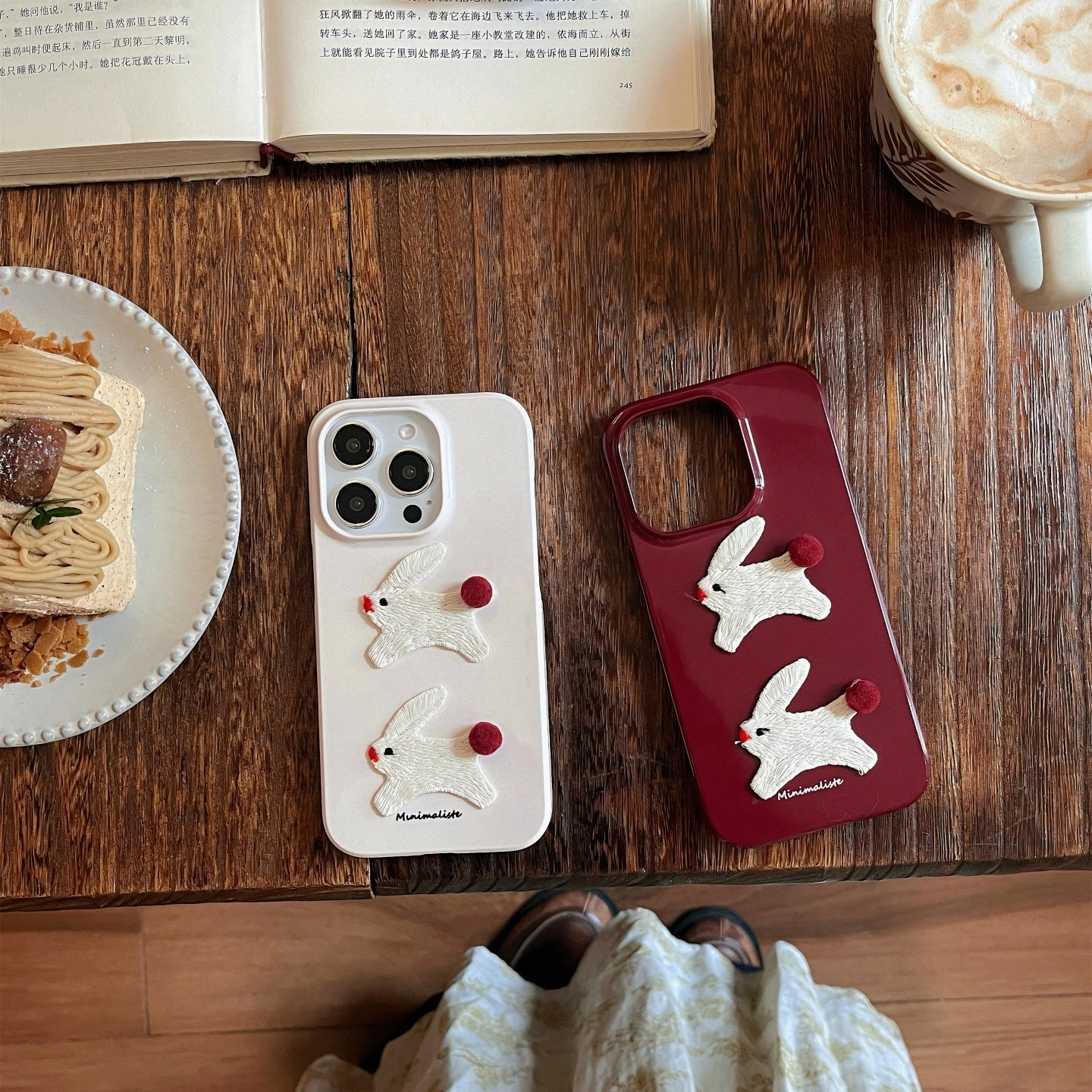 毛球兔子适用于三星S22Ultra光面菲林手机壳S23+小众S24Ultra/s25ultra硬壳S21+手机壳S25+/s23ultra创意S24+