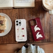 小众S24Ultra s25ultra硬壳S21 手机壳S25 毛球兔子适用于三星S22Ultra光面菲林手机壳S23 s23ultra创意S24