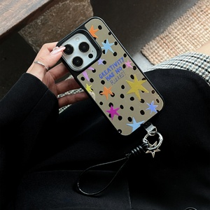 波点彩星适用于三星s24ultra/S25+全包镜面硬壳s23+/S22+文艺小众手机壳可爱三星s21+/s24+/s23ultra防摔壳