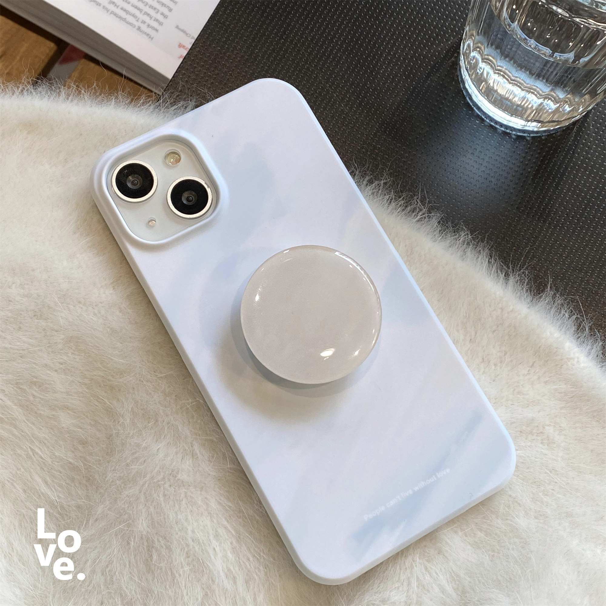 虚空蓝白适用于三星S23Ultra艺术菲林硬壳S22+小众设计S21Ultra半包s21+手机壳S24光面女款新款ins保护套