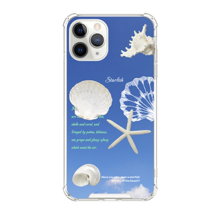 贝壳星星适用于iPhone15promax手机壳全包苹果14plus/13pro/16小众镜面硬壳苹果12pro/11/17pro防摔折叠支架