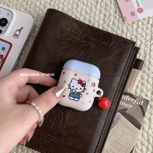 苹果猫咪适用于Airpods2保护套AirPods4耳机套aipodspro蓝牙AirPodspro2/airpods3可爱卡通菲林光面耳机壳