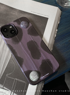 紫点双浅纹适用于华为Mate40pro小众菲林MATE30pro硬mate50艺术P40PRO保护套P50PRO手机壳mate70/pura70/p60