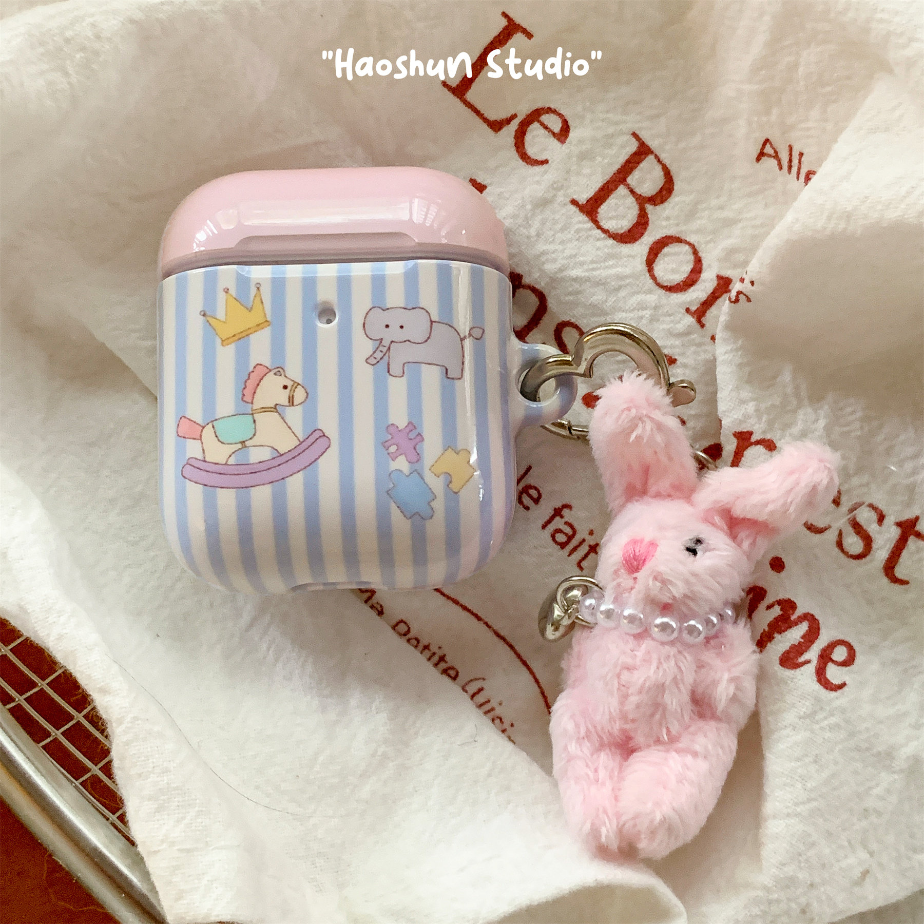 木马乐园适用于Airpodspro3保护套AirPods4耳机套aipods2/AirPodspro2苹果airpods3小众菲林光面可爱耳机壳