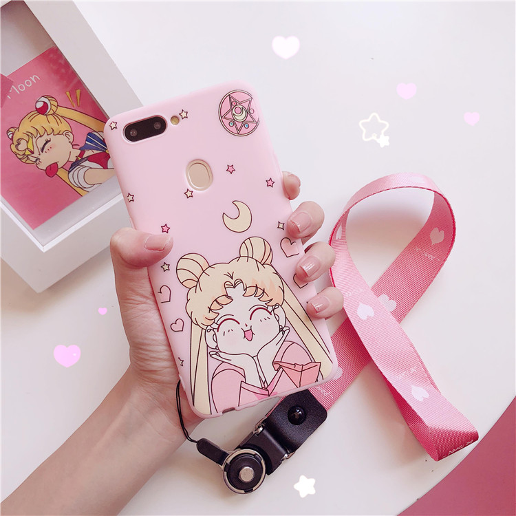 oppor11s手机壳R9 PLUS美少女战士保护软套r11splus防摔r9tm月野兔r11t粉色女款日韩ins新款r11plus挂绳A7X潮