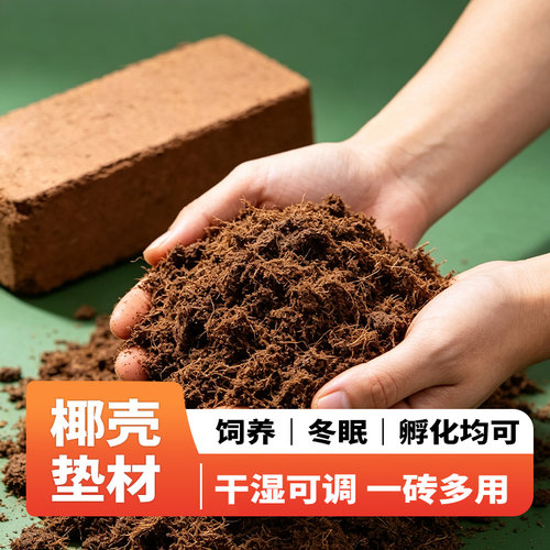 椰砖爬宠寄居蟹专用乌龟仓鼠垫料椰土苔藓优选用品椰砖爬虫保湿温