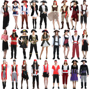 万圣节服装化妆舞会海盗服装杰克船长成人男女加勒比海盗演出衣服