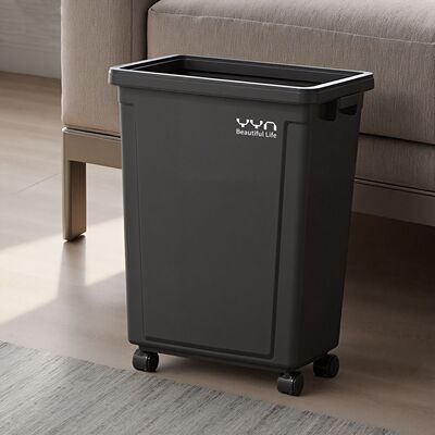商用垃圾桶大容量超大号无盖厨房带轮子方形客厅餐饮专用大桶50升