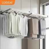 卡贝洗衣机抽拉衣架阳台上方隐藏式 架内置滑轨道 伸缩隐形晾衣架裤