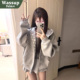 WASSUP 休闲宽松上衣灰色连帽外套 春秋季 PALM开衫 卫衣女2026新款
