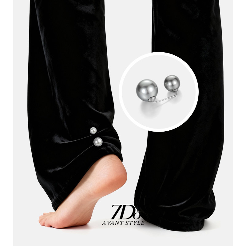 简约珍珠牛仔裤脚防拖地神器