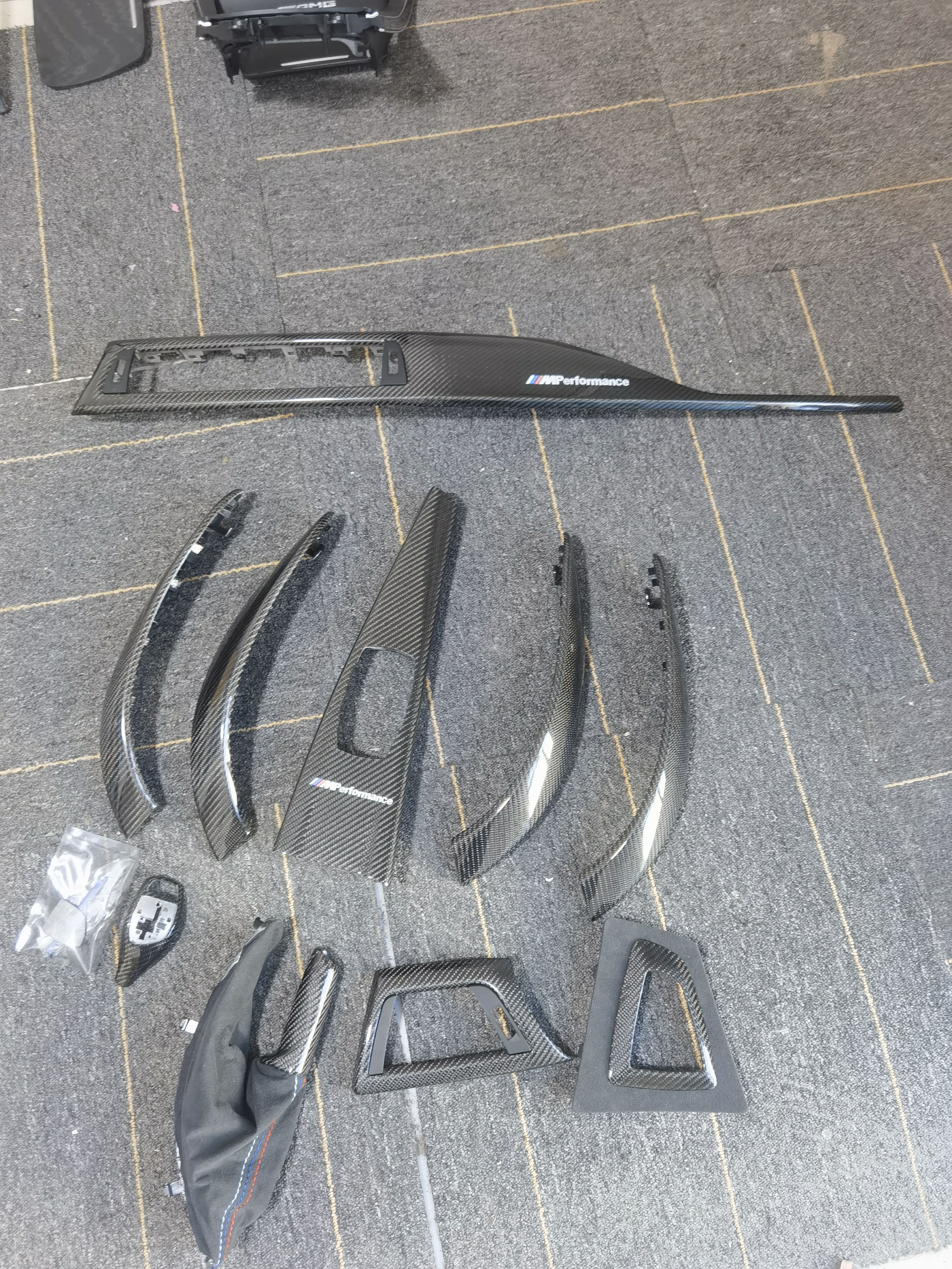 适用于宝马3系4系F30F35F82碳纤维内饰改装原厂干碳mp内饰亮碳纤