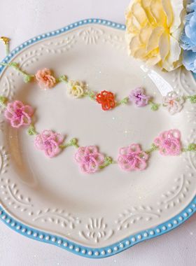 【梦与山茶】纯手工串珠少女心项链春夏小米珠项链成品