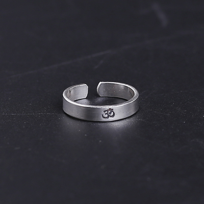 呈于om脚戒指趾环999祈祷足银