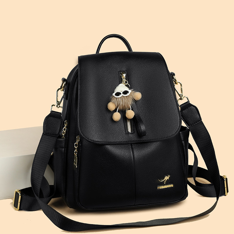 品牌真皮双肩包女2026新款软牛皮大容量百搭女士旅游轻便背包防水