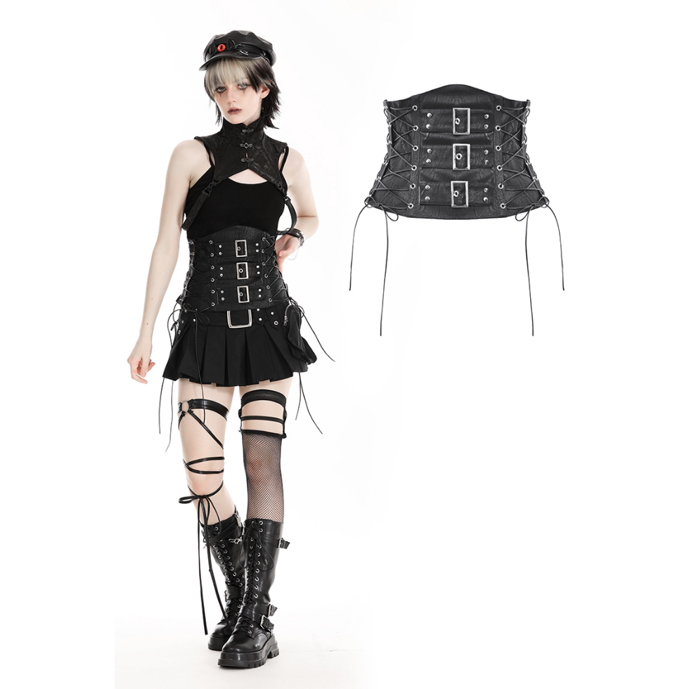 DARK IN LOVE哥特女装暗黑绑带装饰时尚腰封配饰CW083