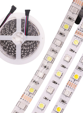 RGBW LED 灯带 5050 RGB+ 白光 暖白 60灯 七彩12V 24V 软灯条