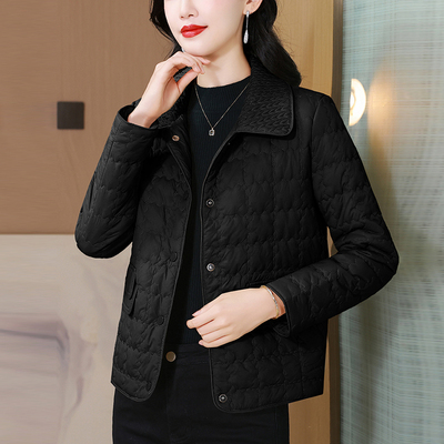 轻薄短款羽绒服女士菱格棉衣棉服