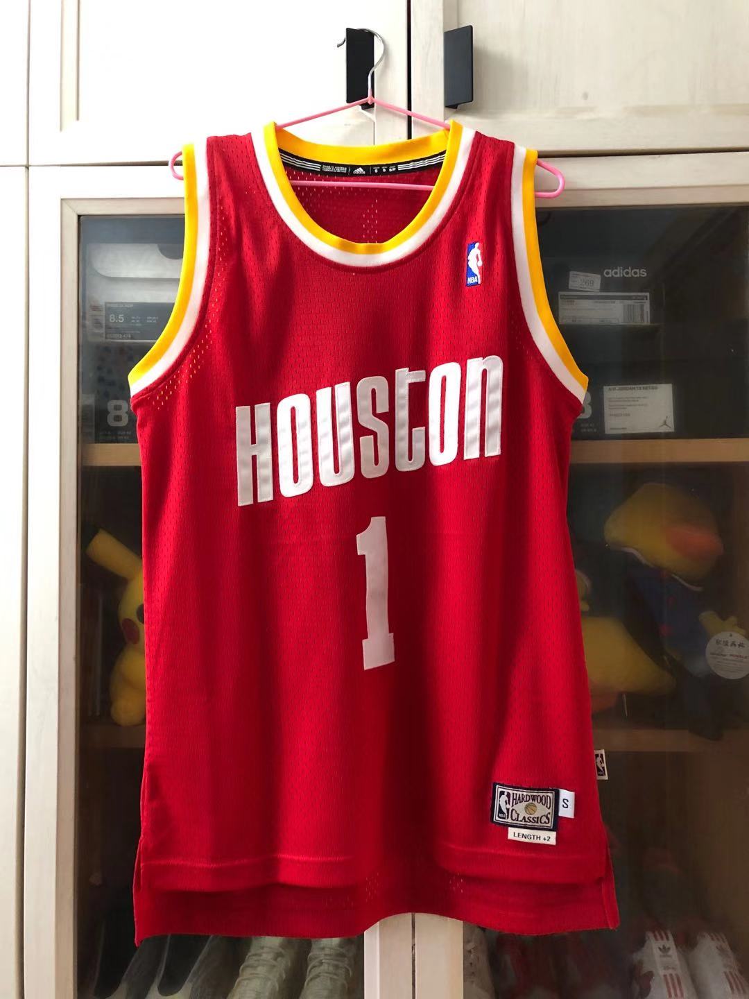 麦基森 adidas 男女 t-mac 麦迪 火箭复古 sw 刺绣 球衣 bv1467