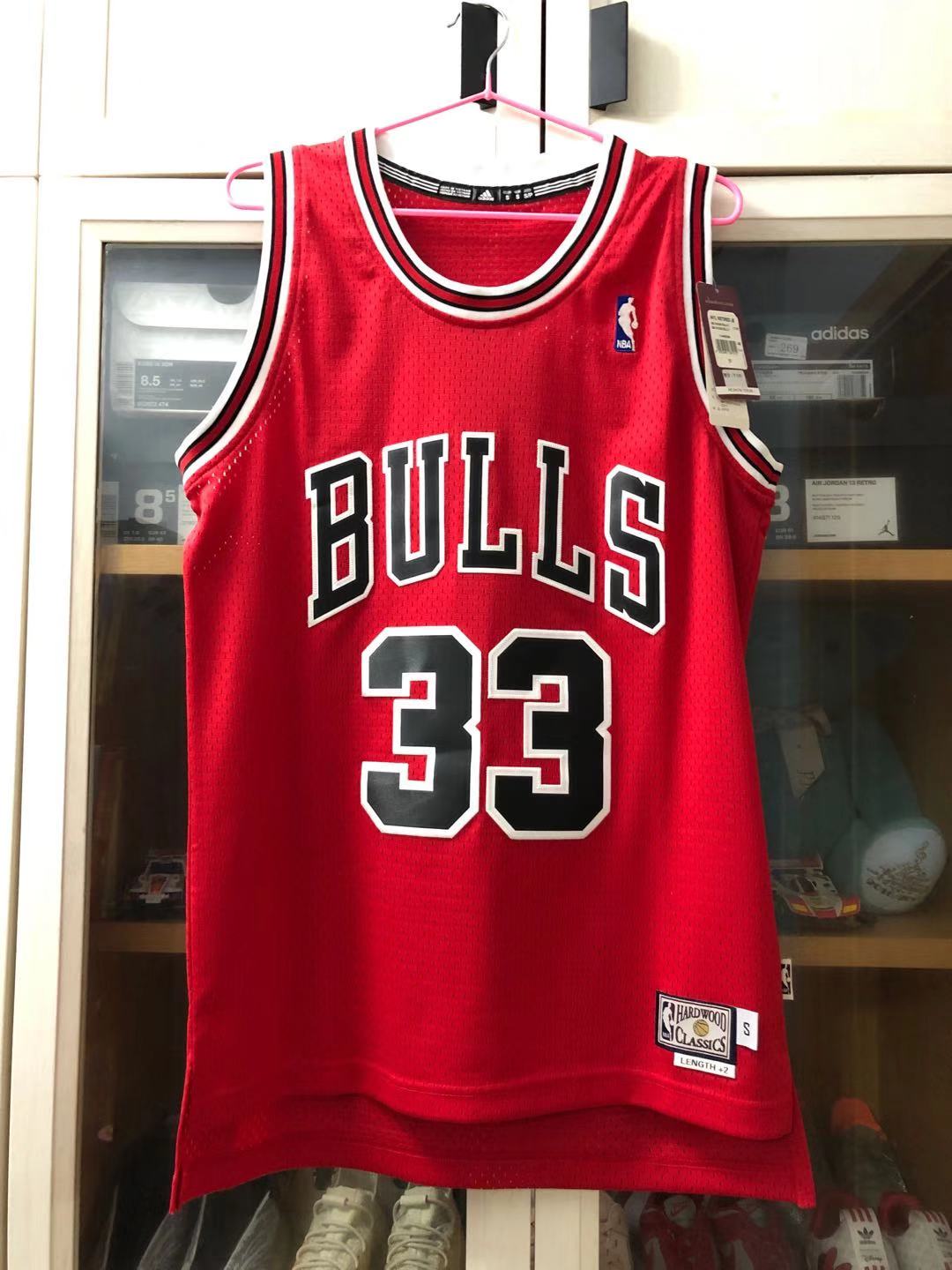 麦基森 adidas 皮蓬 公牛 客场 33号 sw 刺绣 球衣 at2362