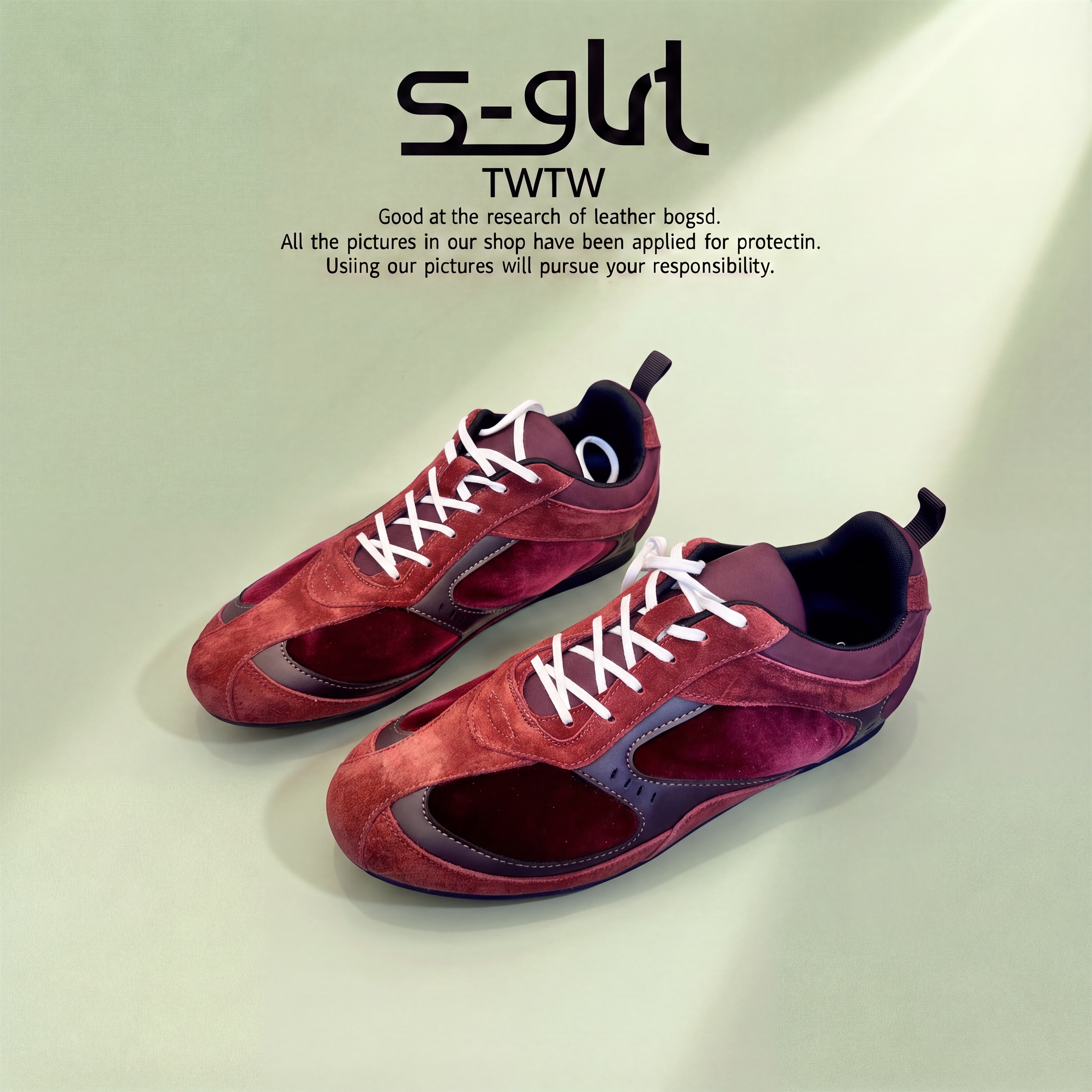 SGIRL TWTW2026年秋冬真皮拼色德训鞋女系带平底时尚休闲运动鞋