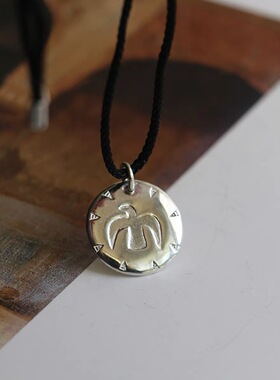 999足银吊坠手工原创「自由飞鸟」小众通用设计感复古个性项链