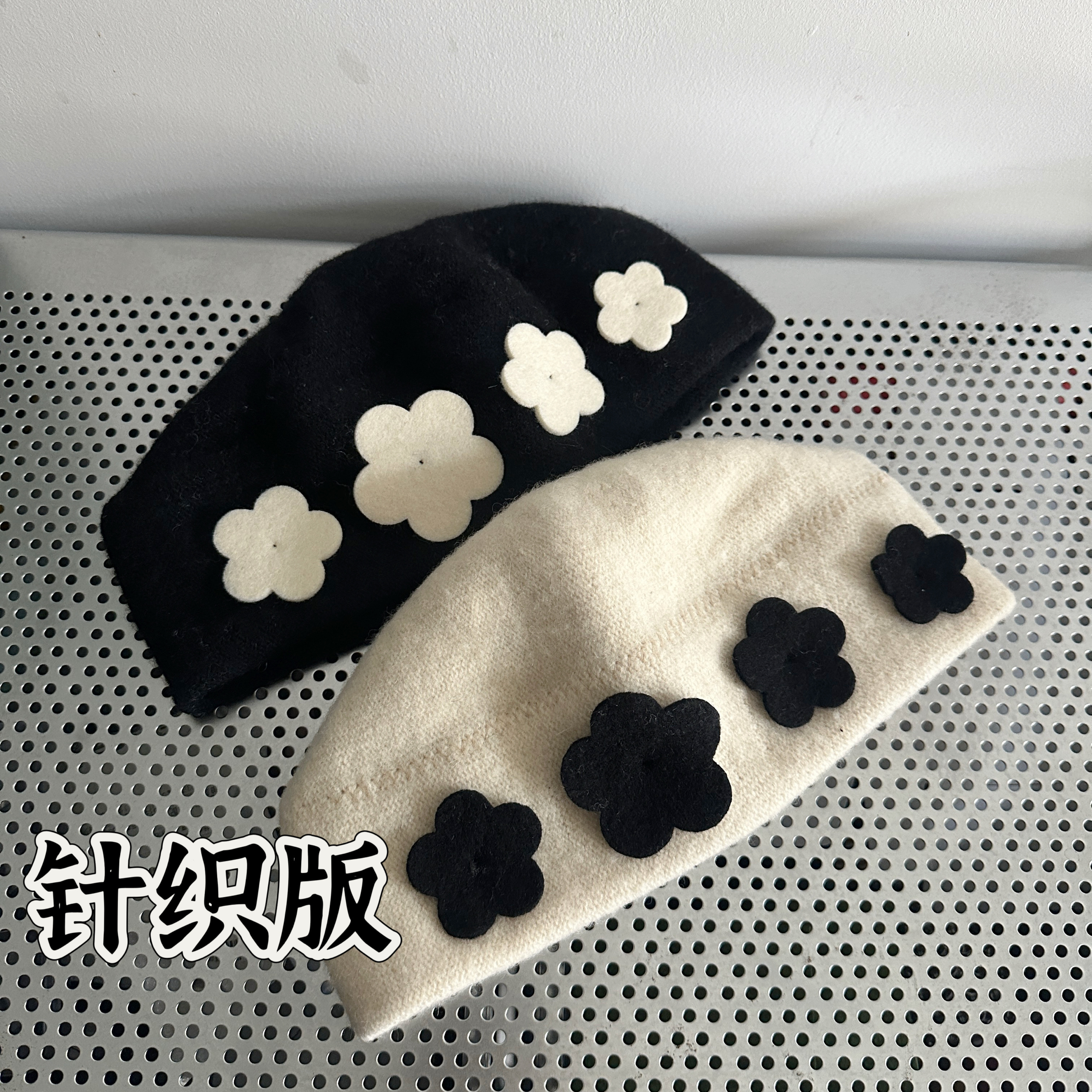 过年新帽子洋气人儿 升级版本澳洲羊毛花朵冷帽