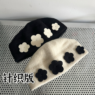 过年新帽子洋气人儿 升级版本澳洲羊毛花朵冷帽
